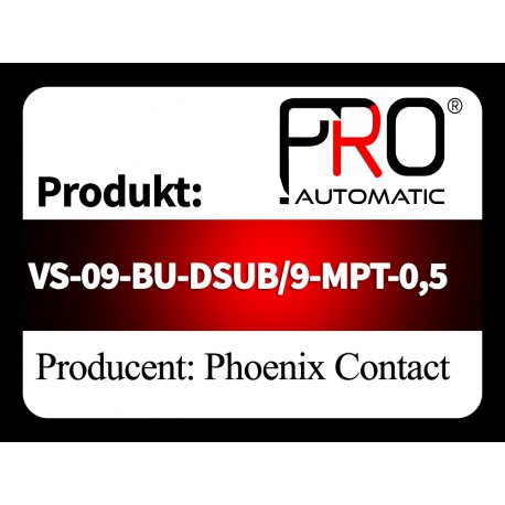 VS-09-BU-DSUB/9-MPT-0,5