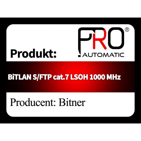 BiTLAN S FTP cat.7 LSOH 1000 MHz